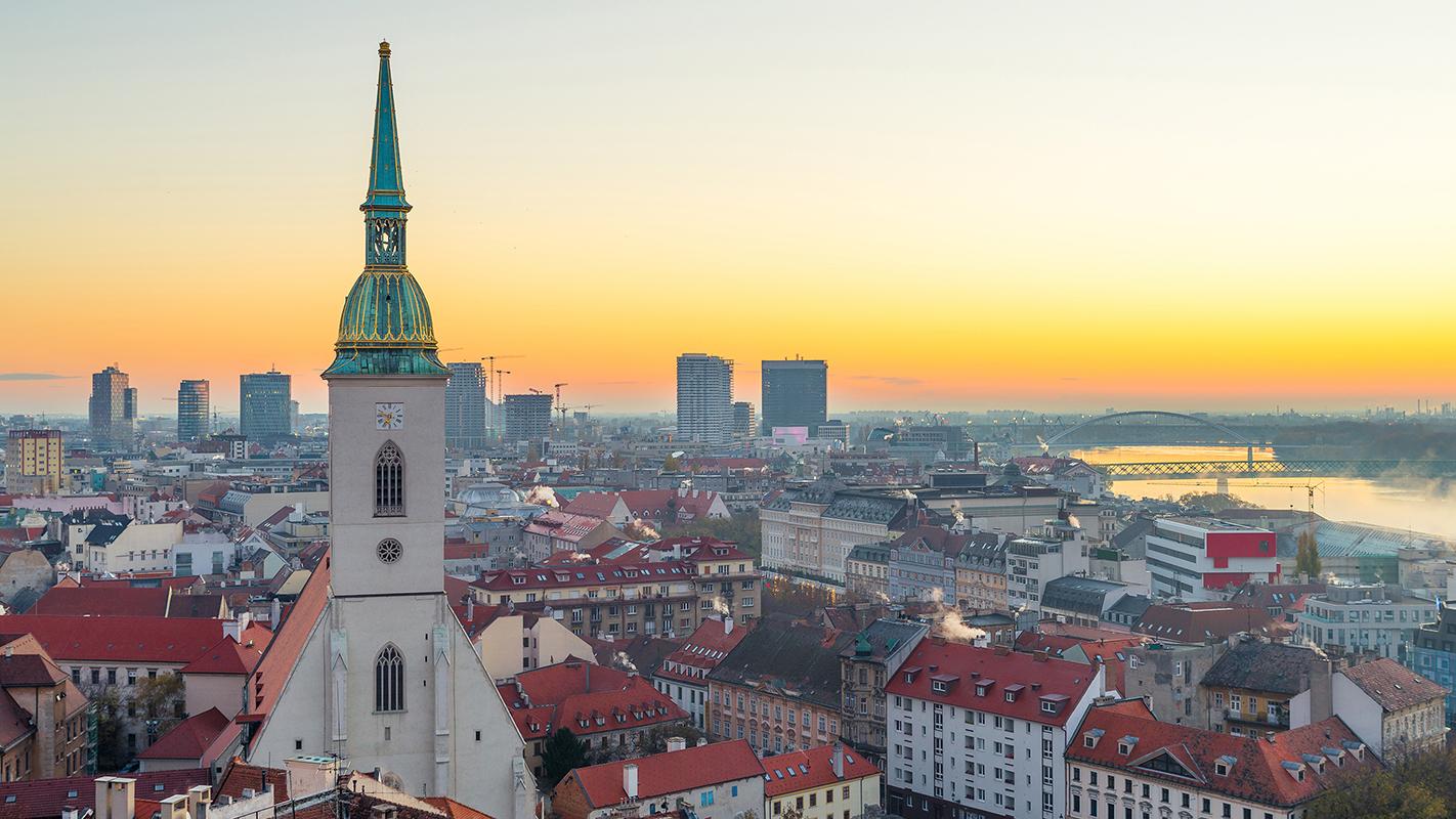 Panorama of Bratislava Skyline